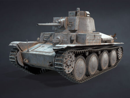 PzKpfw 38t or LT vz38 Low-poly 3D model