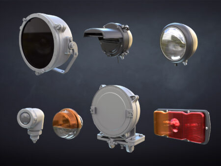 Soviet Military Lights High-Poly