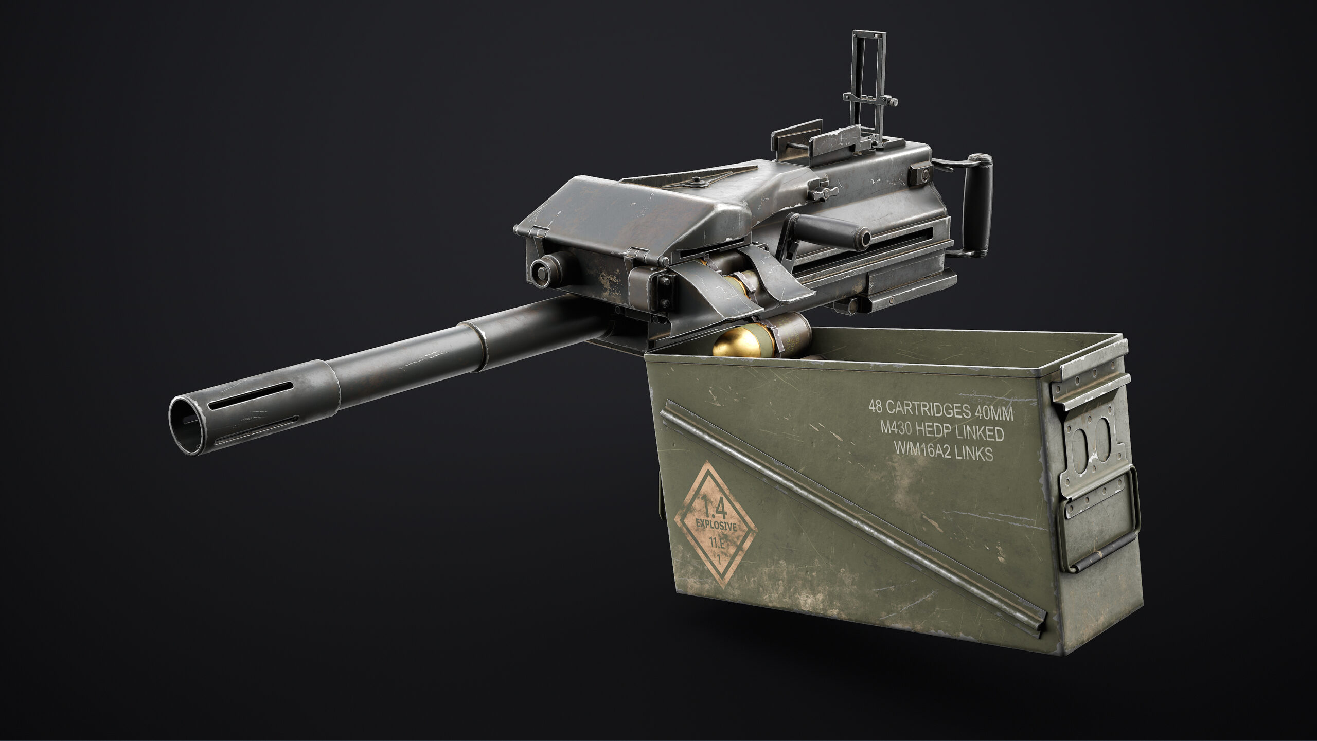 Mk 19 Grenade Launcher Low-poly - Image 2