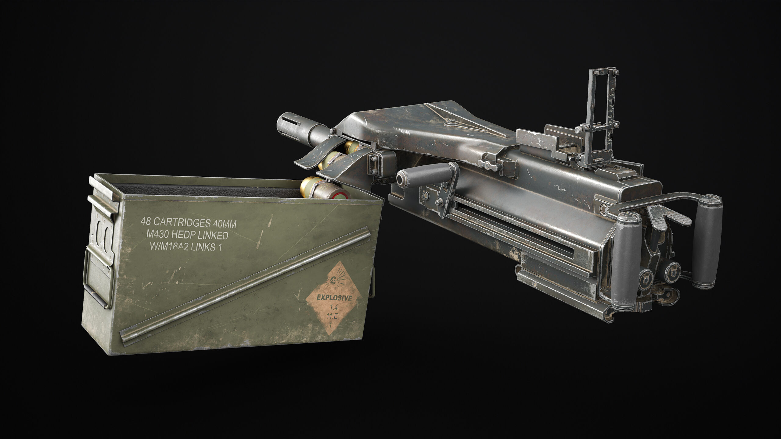 Mk 19 Grenade Launcher Low-poly - Image 3