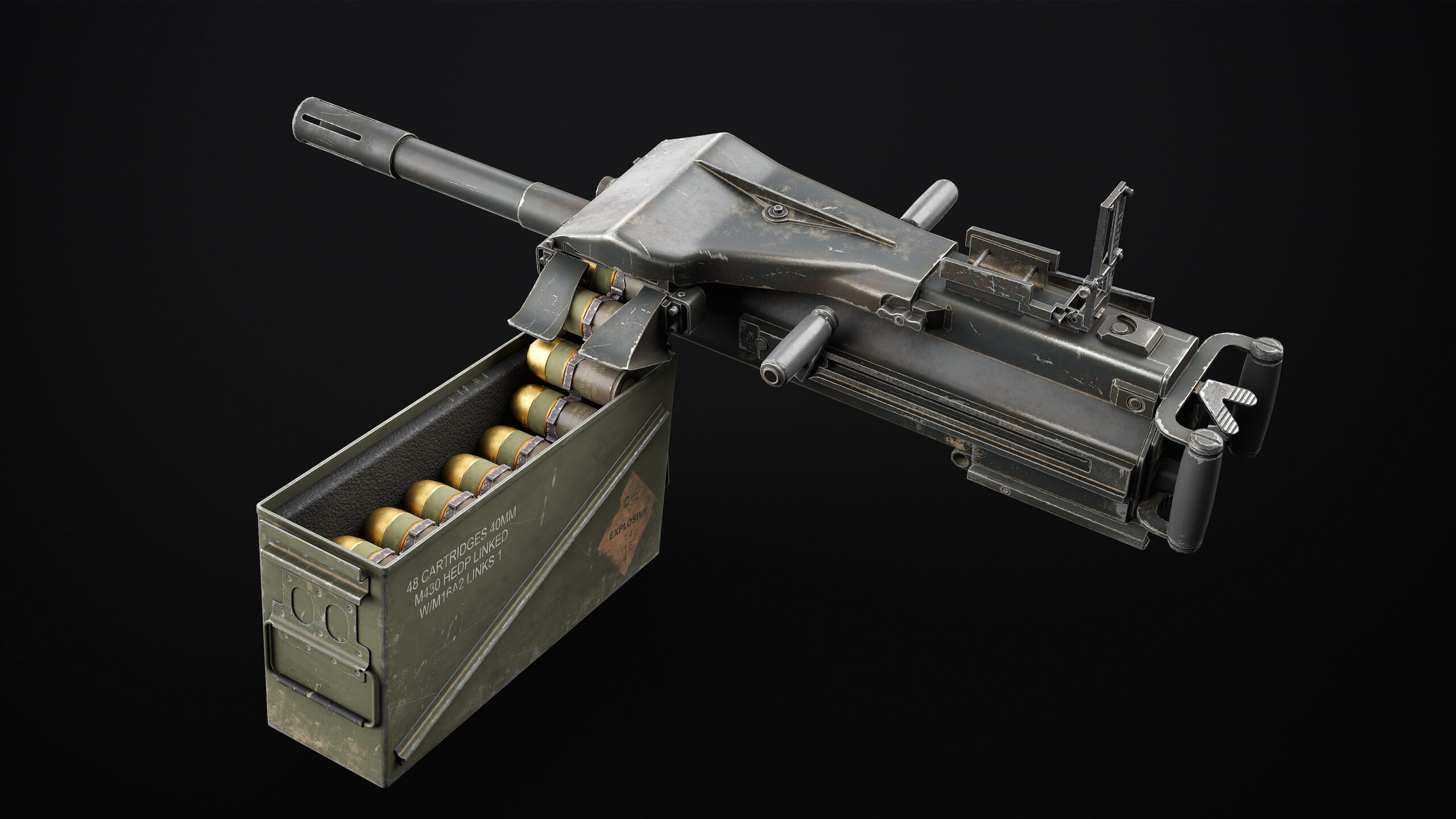 Mk 19 Grenade Launcher Low-poly - Image 4