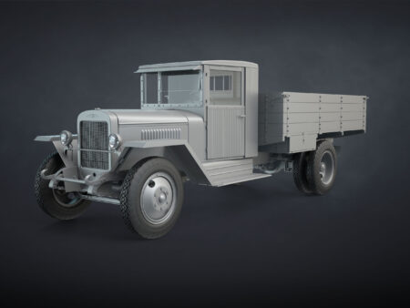 ZIS-5 Drop-Side Bed Truck High-Poly