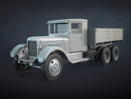 ZIS-6 Drop-Side Bed  Truck High-Poly