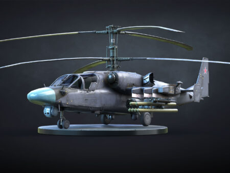 Ka-52 Helicopter Low-Poly