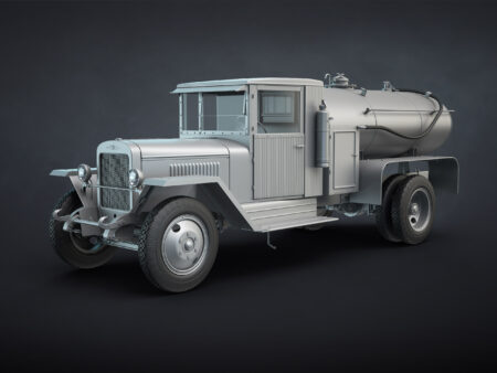 ZiS-5 Fuel Tanker Truck High-Poly