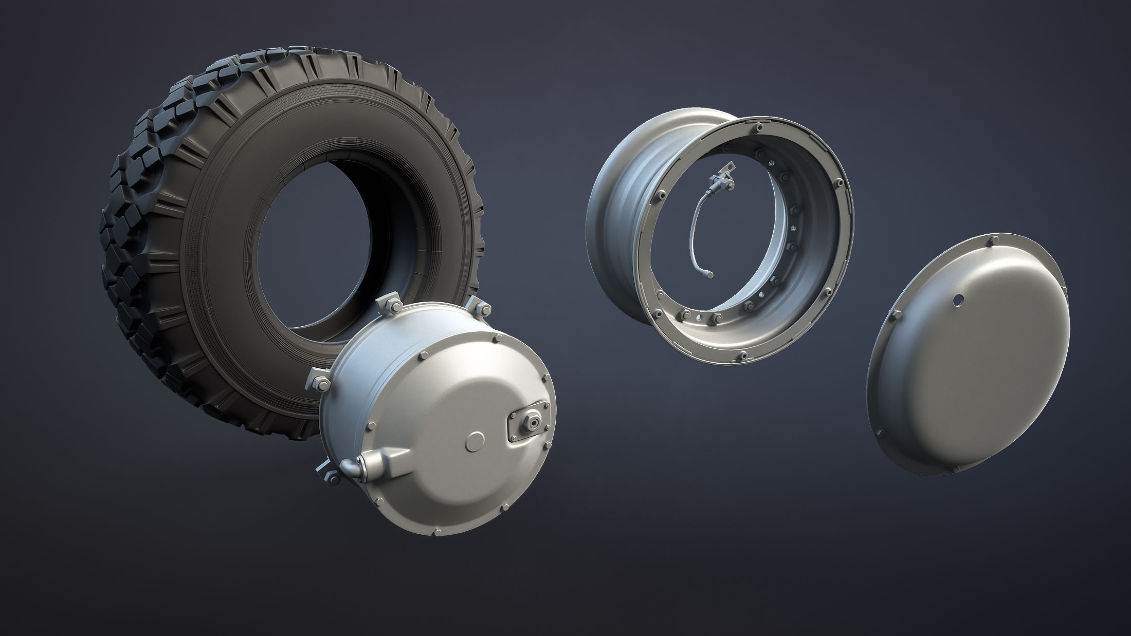 BTR-4 and BTR-3 Wheel 3D Models - Image 8
