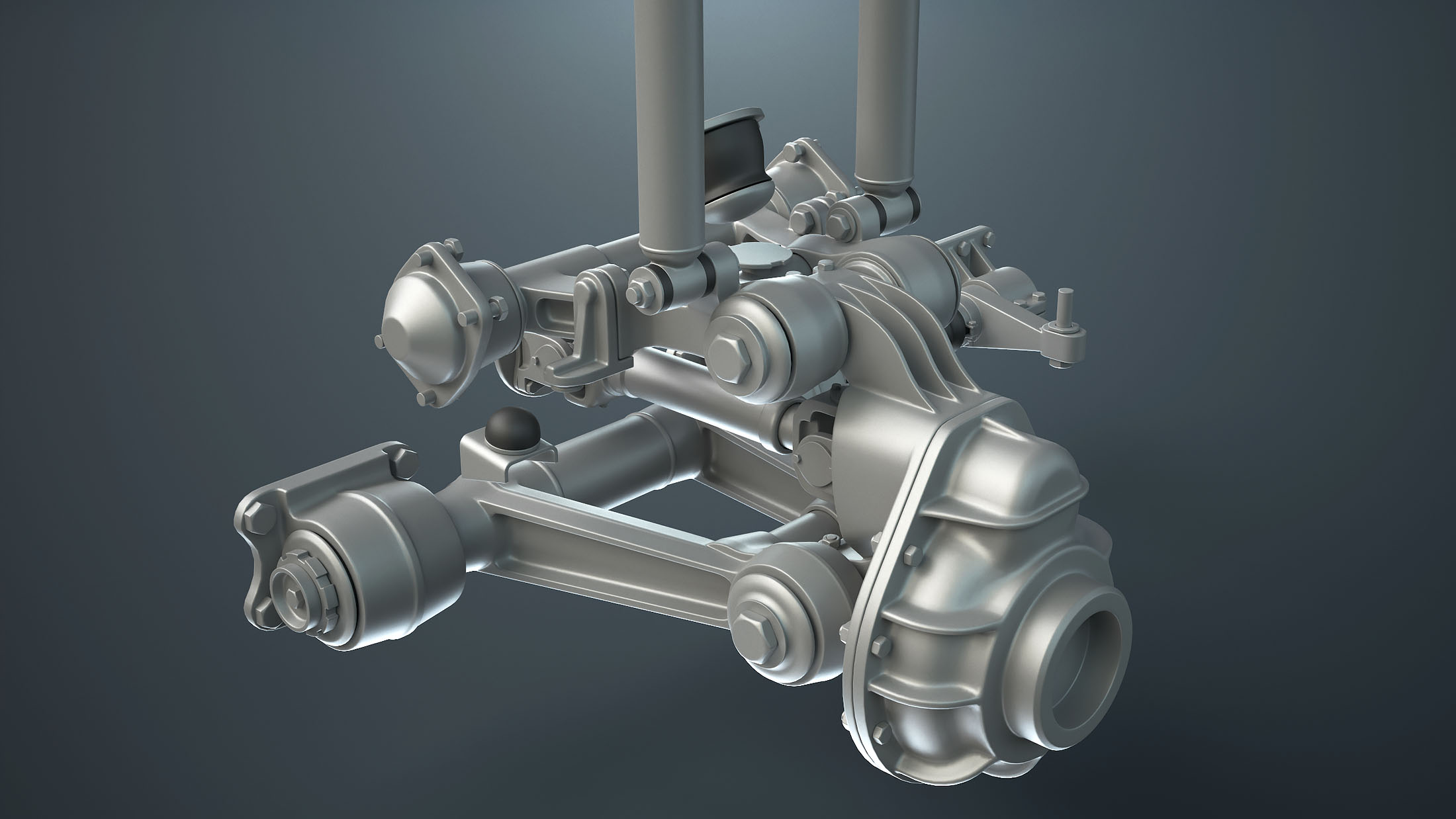 BTR-4E or BTR-80 Suspension and Wheel High-Poly - Зображення 10