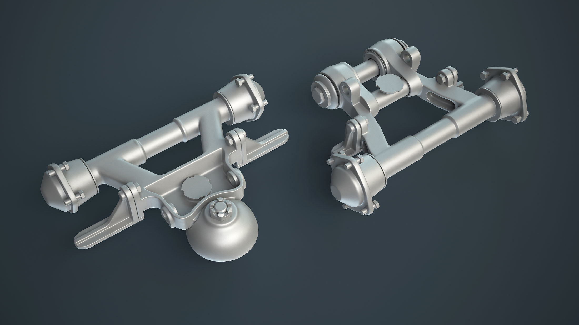 BTR-4E or BTR-80 Suspension and Wheel High-Poly - Зображення 14