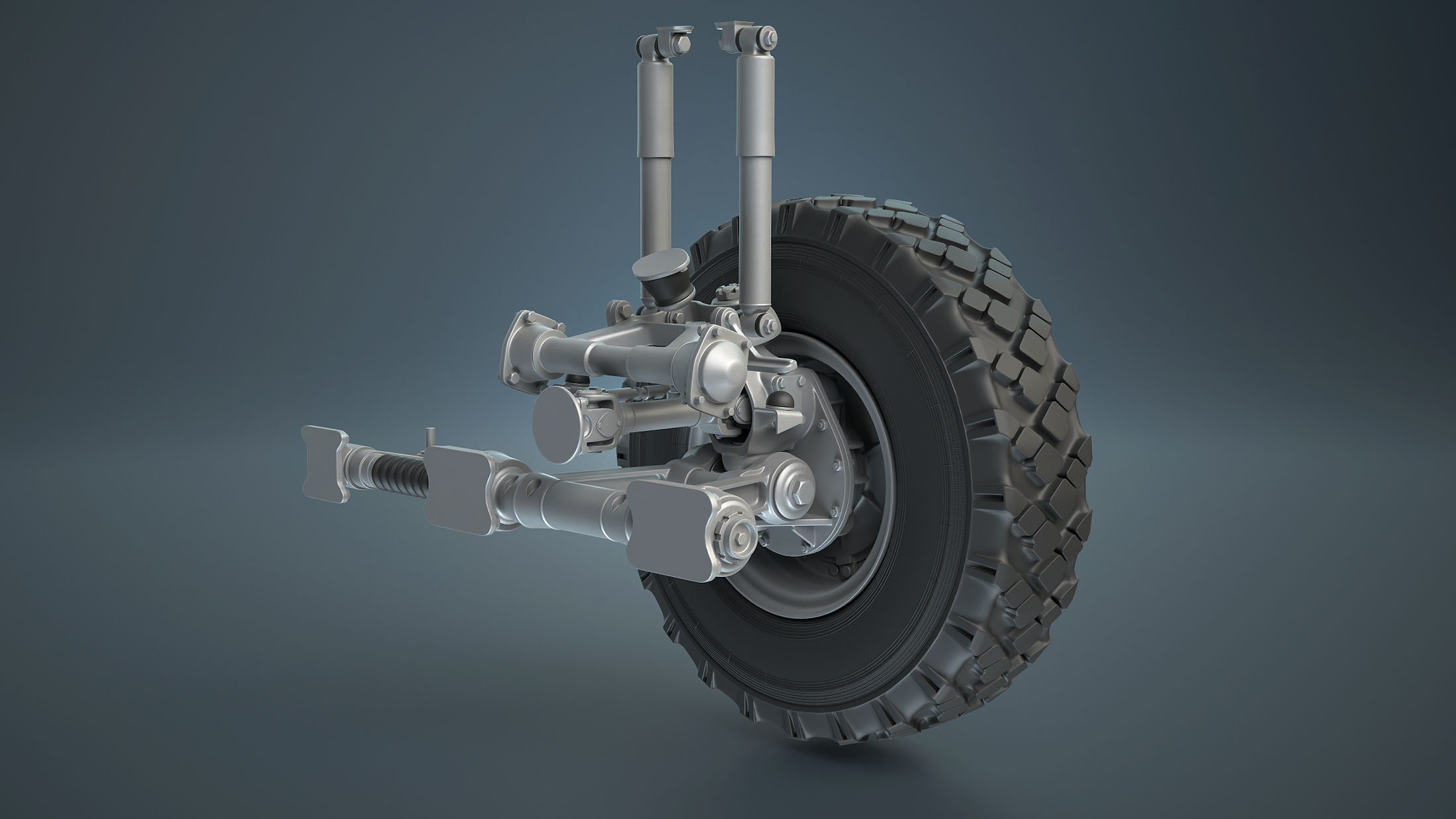 BTR-4E or BTR-80 Suspension and Wheel High-Poly - Зображення 15