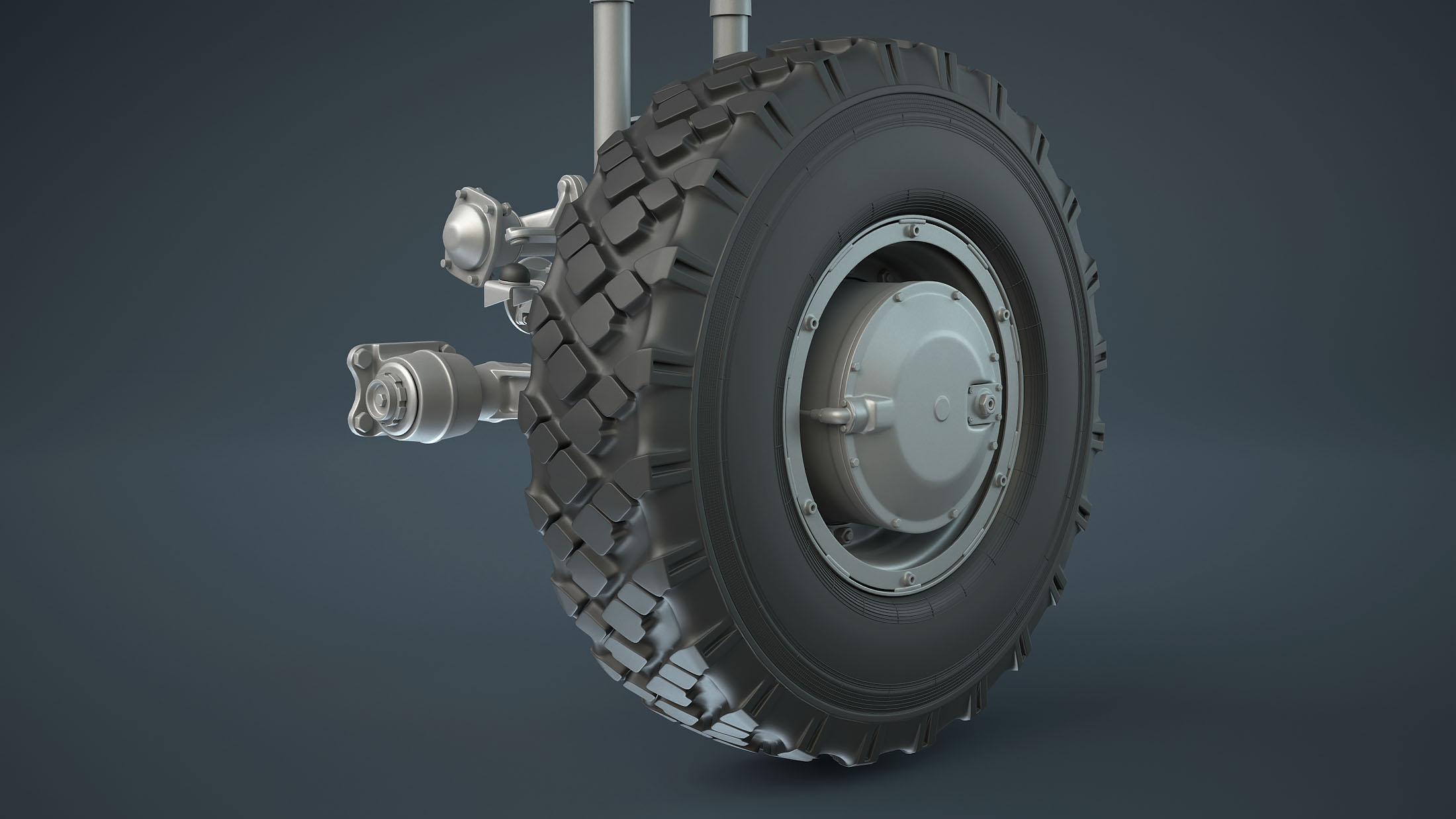 BTR-4E or BTR-80 Suspension and Wheel High-Poly - Зображення 16