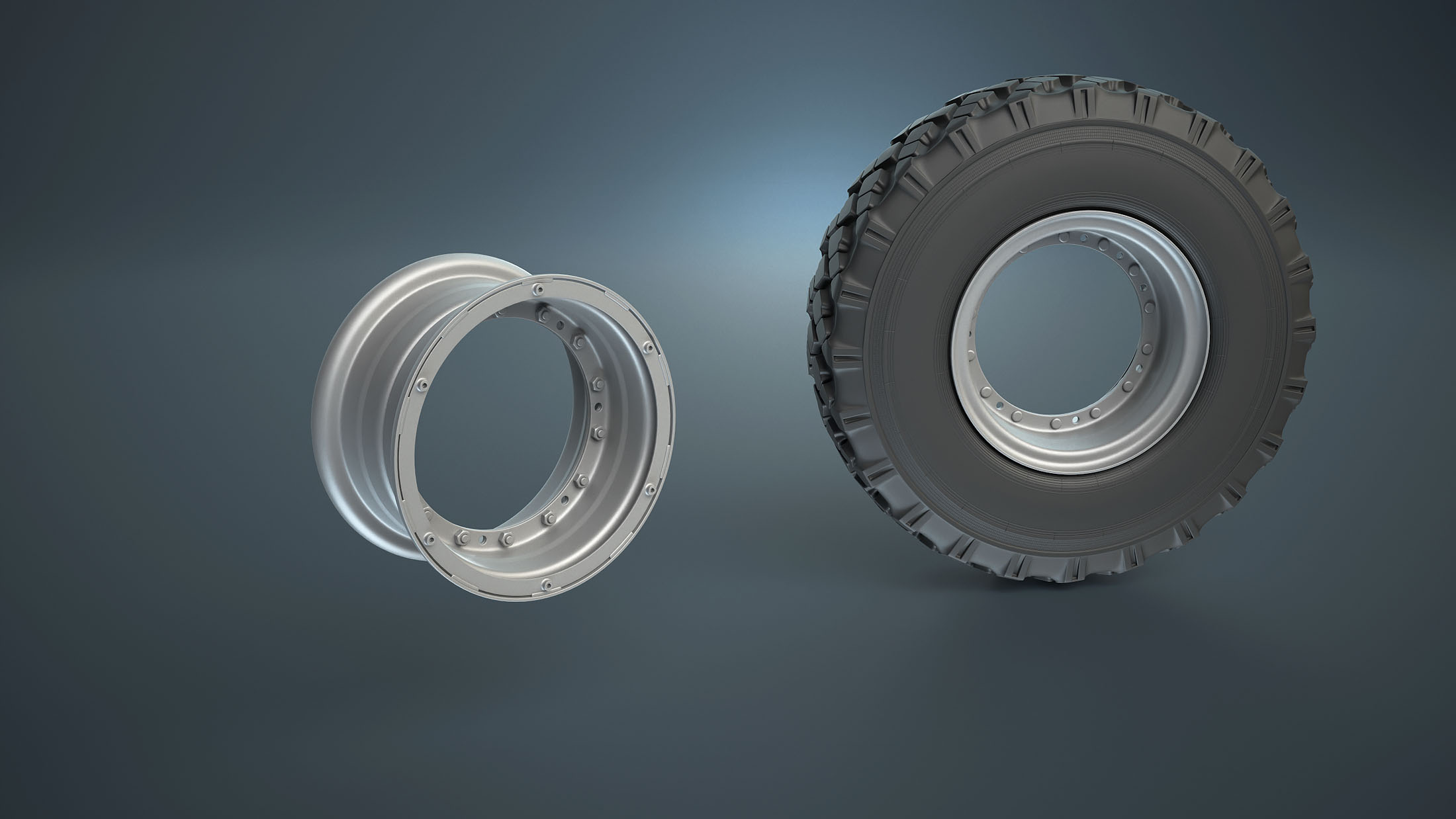 BTR-4E or BTR-80 Suspension and Wheel High-Poly - Зображення 18