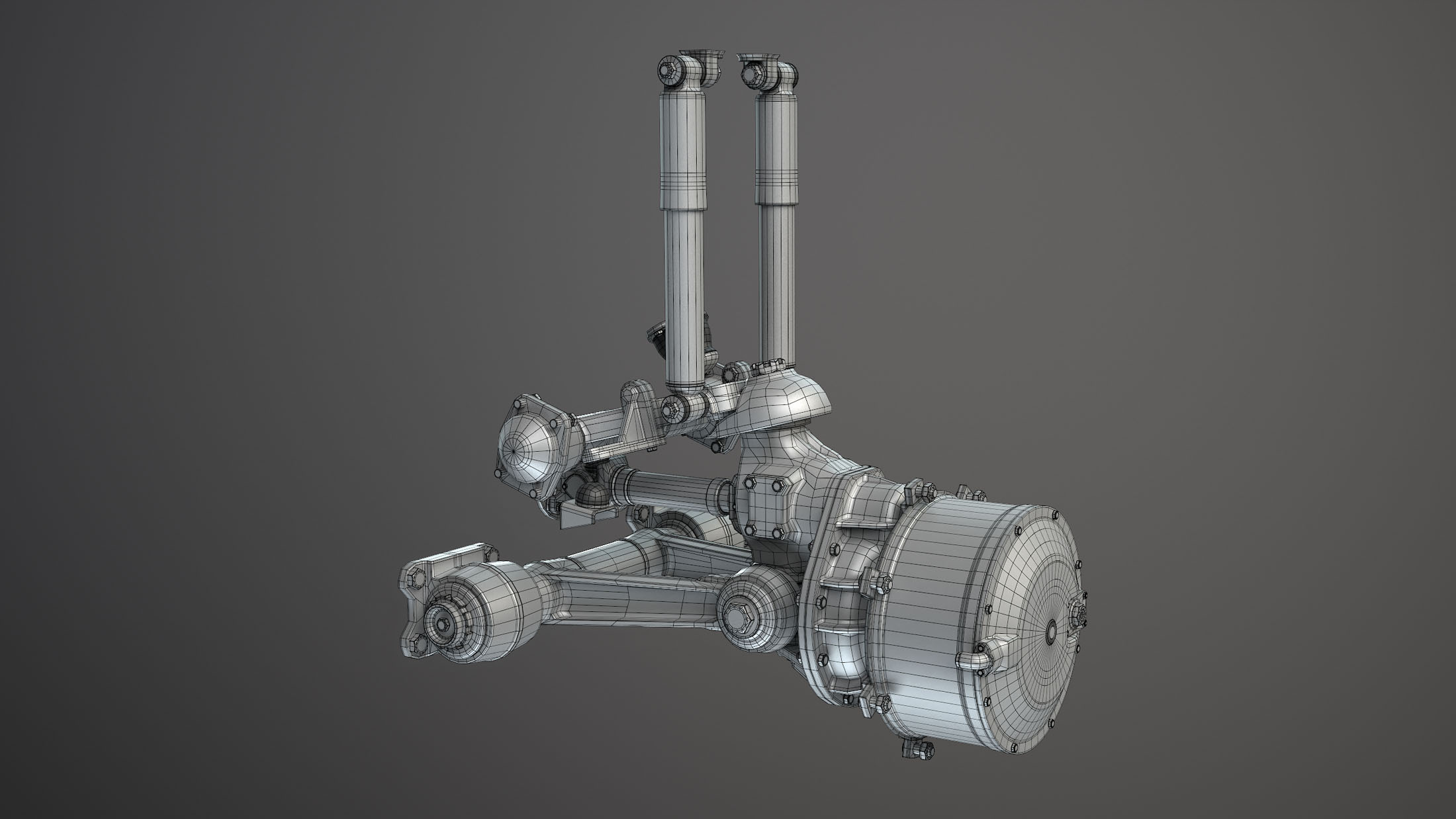 BTR-4E or BTR-80 Suspension and Wheel High-Poly - Зображення 19