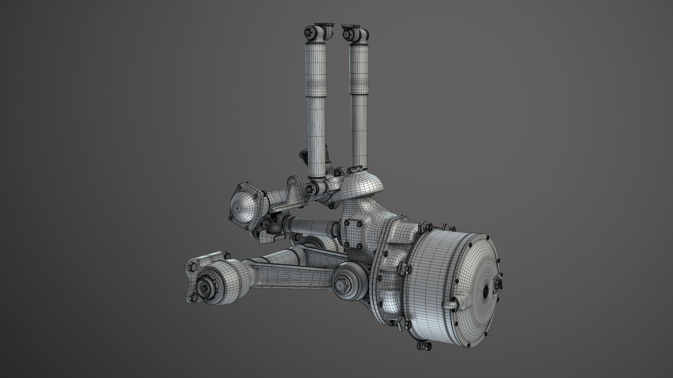BTR-4E or BTR-80 Suspension and Wheel High-Poly - Зображення 20