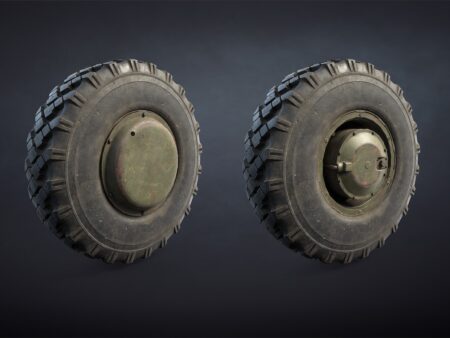 BTR-4 and BTR-3 Wheel 3D Models