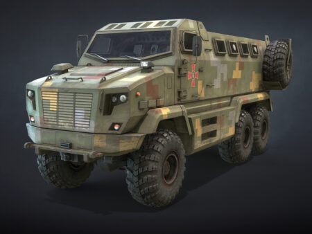 KrAZ Shrek and Fiona MPV Low-poly 3D model
