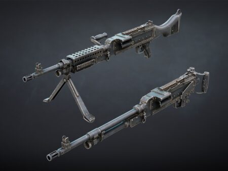M240 Machine Gun Game Ready
