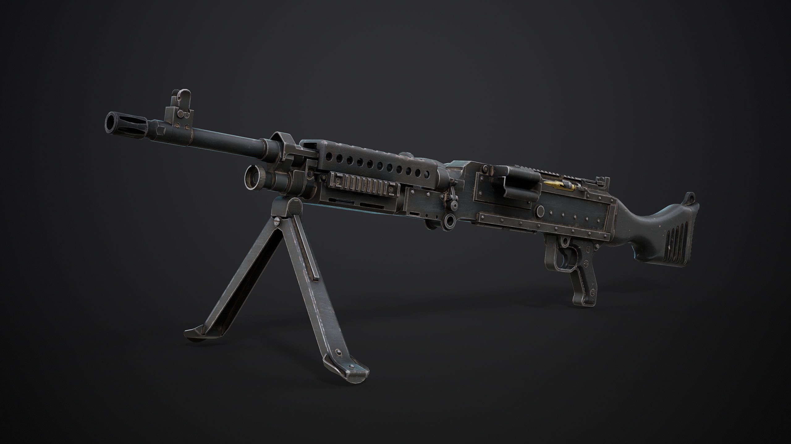 M240 Machine Gun Game Ready - Image 9
